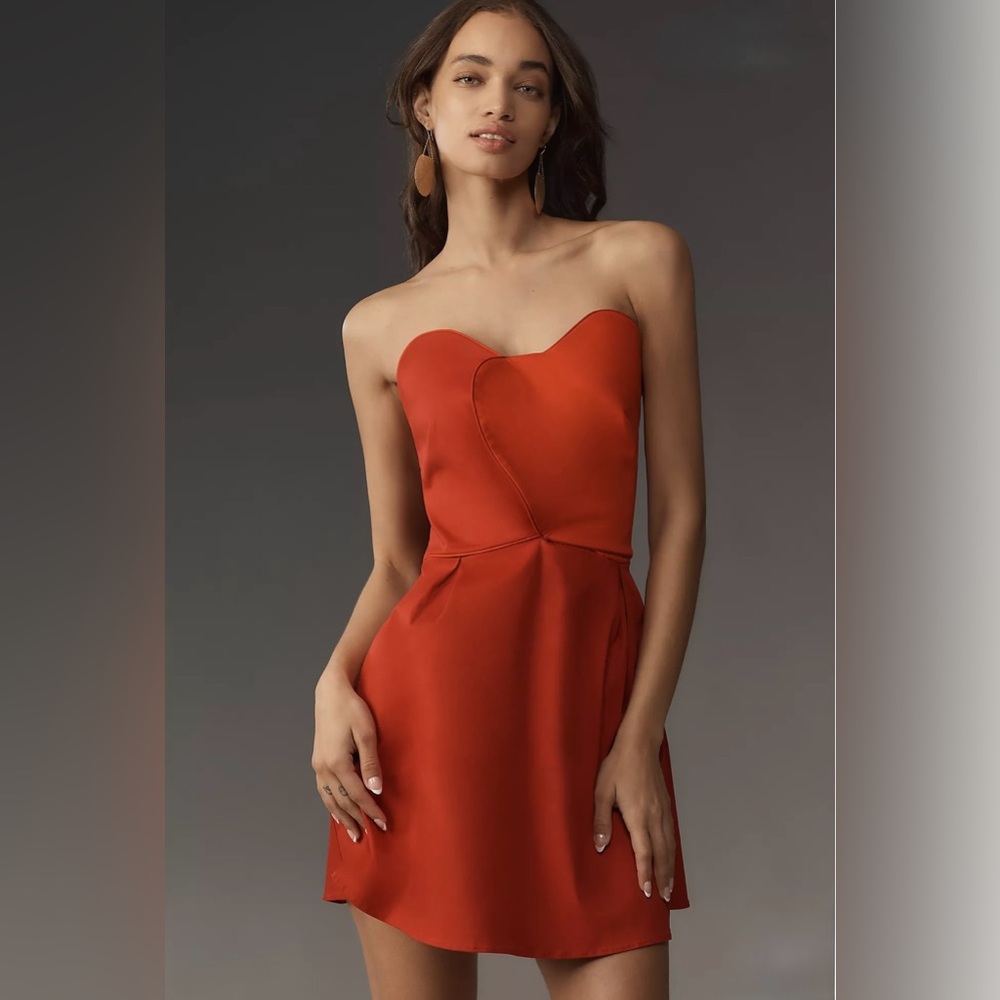 Farm Rio x Anthropologie Strapless Heart Mini Dress